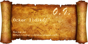 Ocker Ildikó névjegykártya