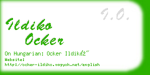 ildiko ocker business card